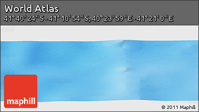 Physical Panoramic Map of the Area around 41° 25' 39" S, 40° 52' 30" E