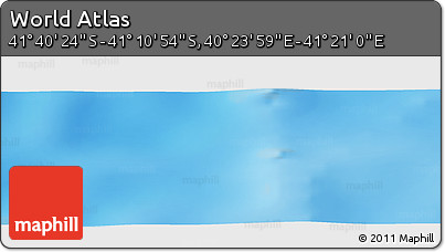 Physical Panoramic Map of the Area around 41° 25' 39" S, 40° 52' 30" E