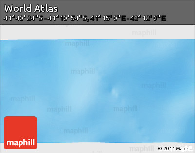 Physical 3D Map of the Area around 41° 25' 39" S, 41° 43' 30" E