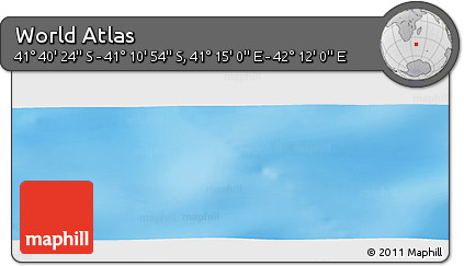 Physical Panoramic Map of the Area around 41° 25' 39" S, 41° 43' 30" E