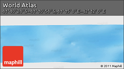 Physical Panoramic Map of the Area around 41° 25' 39" S, 41° 43' 30" E