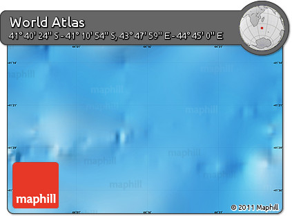 Physical Map of the Area around 41° 25' 39" S, 44° 16' 29" E