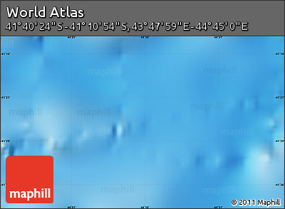 Physical Map of the Area around 41° 25' 39" S, 44° 16' 29" E