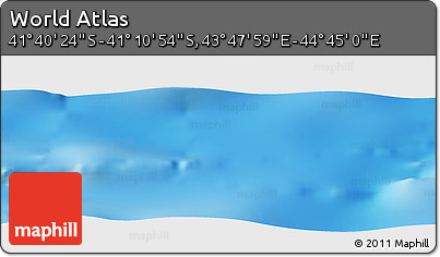 Physical Panoramic Map of the Area around 41° 25' 39" S, 44° 16' 29" E