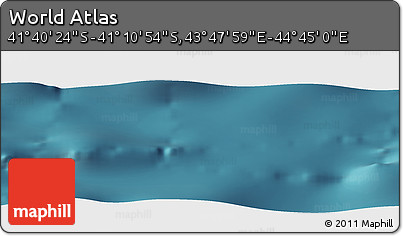Satellite Panoramic Map of the Area around 41° 25' 39" S, 44° 16' 29" E