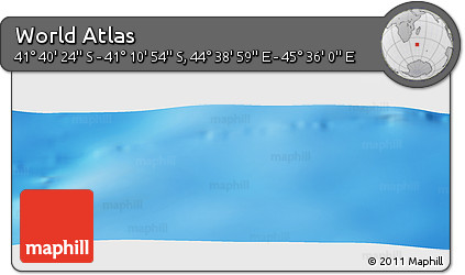 Physical Panoramic Map of the Area around 41° 25' 39" S, 45° 7' 30" E