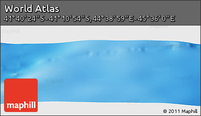 Physical Panoramic Map of the Area around 41° 25' 39" S, 45° 7' 30" E