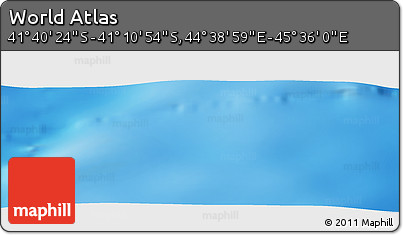 Physical Panoramic Map of the Area around 41° 25' 39" S, 45° 7' 30" E