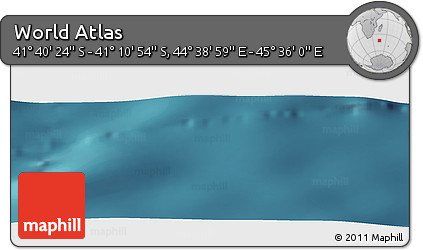 Satellite Panoramic Map of the Area around 41° 25' 39" S, 45° 7' 30" E