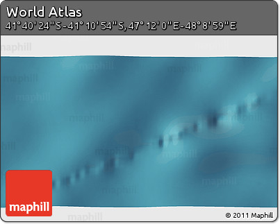Satellite 3D Map of the Area around 41° 25' 39" S, 47° 40' 29" E