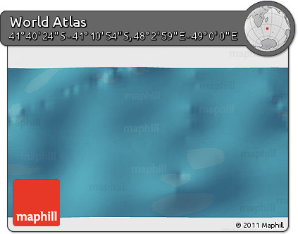 Satellite 3D Map of the Area around 41° 25' 39" S, 48° 31' 29" E