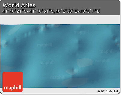 Satellite 3D Map of the Area around 41° 25' 39" S, 48° 31' 29" E