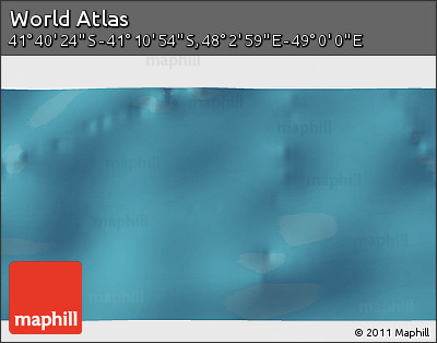Satellite 3D Map of the Area around 41° 25' 39" S, 48° 31' 29" E