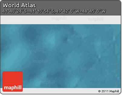 Satellite 3D Map of the Area around 41° 25' 39" S, 49° 13' 30" W