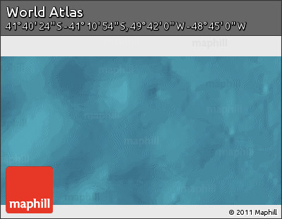 Satellite 3D Map of the Area around 41° 25' 39" S, 49° 13' 30" W