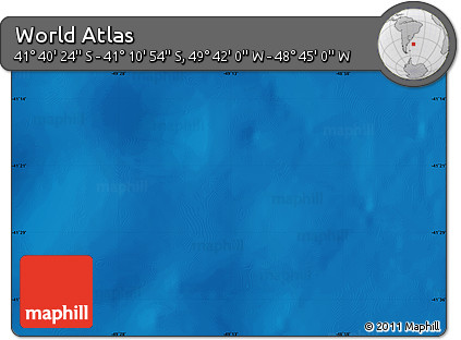 Physical Map of the Area around 41° 25' 39" S, 49° 13' 30" W