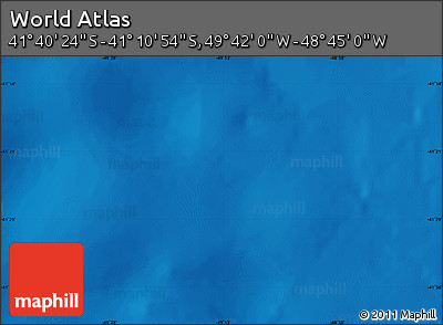 Physical Map of the Area around 41° 25' 39" S, 49° 13' 30" W