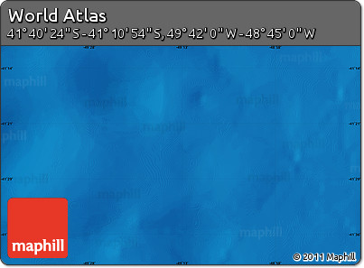 Physical Map of the Area around 41° 25' 39" S, 49° 13' 30" W