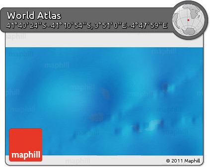 Physical 3D Map of the Area around 41° 25' 39" S, 4° 19' 30" E