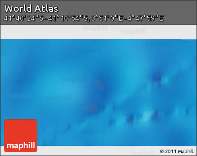 Physical 3D Map of the Area around 41° 25' 39" S, 4° 19' 30" E