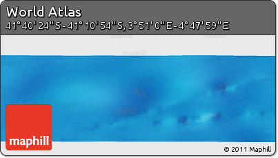 Physical Panoramic Map of the Area around 41° 25' 39" S, 4° 19' 30" E