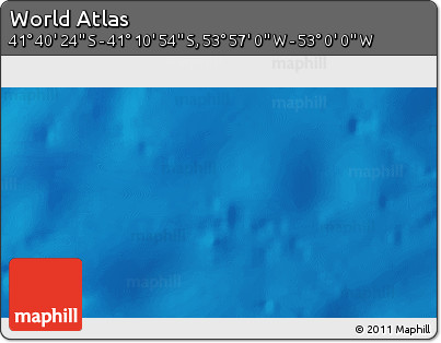 Physical 3D Map of the Area around 41° 25' 39" S, 53° 28' 30" W