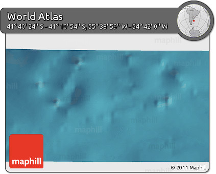 Satellite 3D Map of the Area around 41° 25' 39" S, 55° 10' 29" W