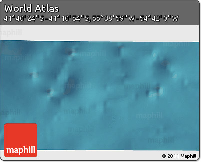 Satellite 3D Map of the Area around 41° 25' 39" S, 55° 10' 29" W