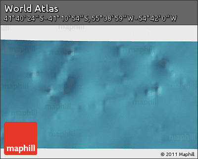 Satellite 3D Map of the Area around 41° 25' 39" S, 55° 10' 29" W