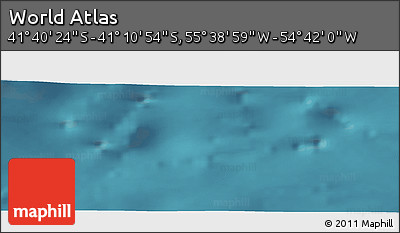 Satellite Panoramic Map of the Area around 41° 25' 39" S, 55° 10' 29" W