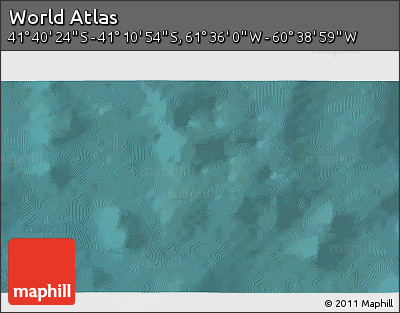 Satellite 3D Map of the Area around 41° 25' 39" S, 61° 7' 30" W