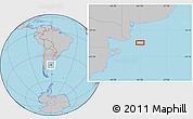 Gray Location Map of the area around 41° 25' 39" S, 61° 7' 30" W