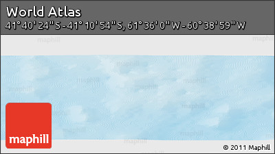 Physical Panoramic Map of the Area around 41° 25' 39" S, 61° 7' 30" W