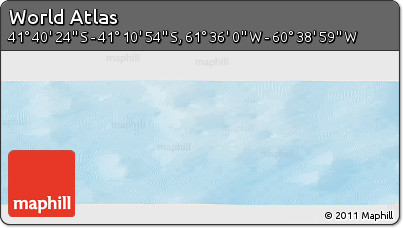 Physical Panoramic Map of the Area around 41° 25' 39" S, 61° 7' 30" W