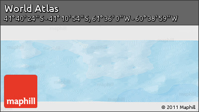 Political Panoramic Map of the Area around 41° 25' 39" S, 61° 7' 30" W