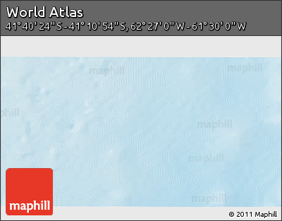 Physical 3D Map of the Area around 41° 25' 39" S, 61° 58' 30" W