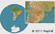 Satellite Location Map of the area around 41° 25' 39" S, 67° 4' 29" W