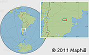 Savanna Style Location Map of the area around 41° 25' 39" S, 67° 4' 29" W
