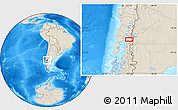 Shaded Relief Location Map of the area around 41° 25' 39" S, 72° 10' 30" W