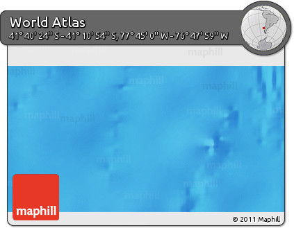 Physical 3D Map of the Area around 41° 25' 39" S, 77° 16' 30" W