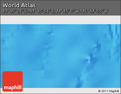 Physical 3D Map of the Area around 41° 25' 39" S, 77° 16' 30" W