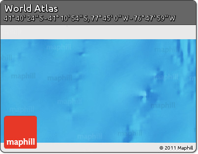 Physical 3D Map of the Area around 41° 25' 39" S, 77° 16' 30" W