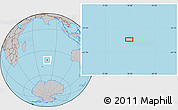 Gray Location Map of the area around 41° 25' 39" S, 78° 16' 30" E