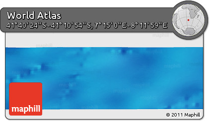 Physical Panoramic Map of the Area around 41° 25' 39" S, 7° 43' 29" E