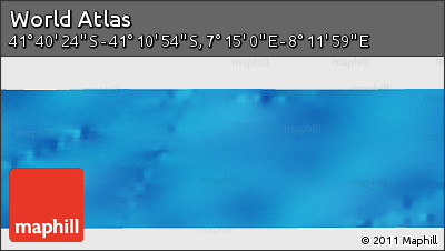 Physical Panoramic Map of the Area around 41° 25' 39" S, 7° 43' 29" E