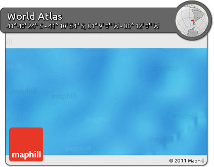 Physical 3D Map of the Area around 41° 25' 39" S, 80° 40' 30" W