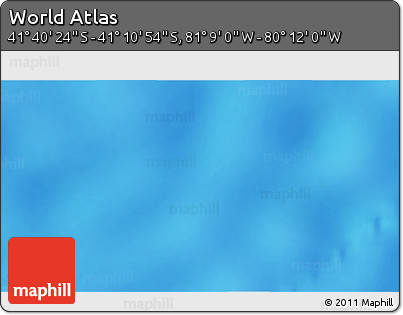Physical 3D Map of the Area around 41° 25' 39" S, 80° 40' 30" W