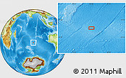 Physical Location Map of the area around 41° 25' 39" S, 82° 31' 30" E