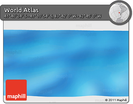 Shaded Relief 3D Map of the Area around 41° 25' 39" S, 83° 13' 29" W