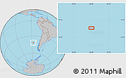 Gray Location Map of the area around 41° 25' 39" S, 86° 37' 30" W